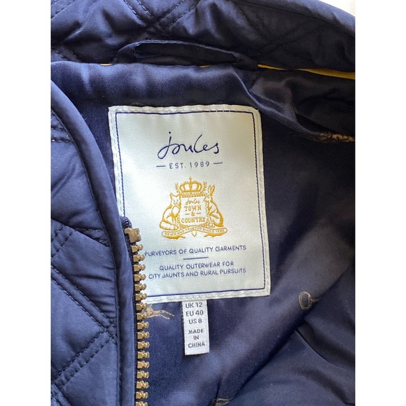 WOMEN'S JACKES FULL ZIP INSULATED PUFFER VEST EUC size 8 NAVY - Picture 5 of 11